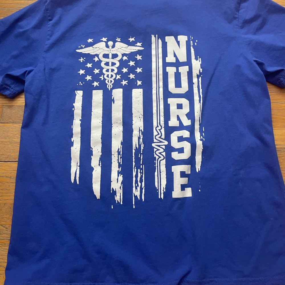 Blue Nurse Graphic T-Shirt